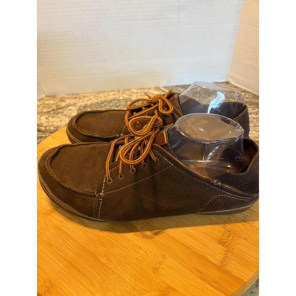 OluKai Kauwela Lace Mens 10 Brown Synthetic Perforated Sneakers 10366-6333 - Picture 2 of 8